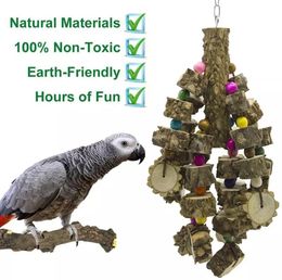 Outros suprimentos para pássaros Brinquedos de madeira natural Brinquedo papagaio grande para araras cinzentas africanas cacatuas pássaros e mais 230719