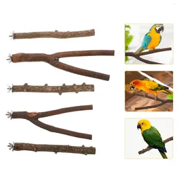 Otros suministros de pájaros juguetes para loros accesorios de jaula varilla de pie de pie de mascota que molían pájaros de garra jugando palo