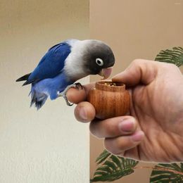 Autres fournitures d'oiseau Formation Feeder Treat Habet Handheld Perrot Bol Bol d'alimentation Pot pour les petits oiseaux moyens Budgie Hummingbird