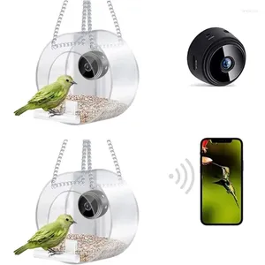 Autres fournitures d'oiseaux House de mangeoire transparent avec une caméra