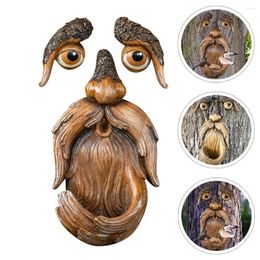 Autres fournitures d'oiseaux Tree Face Garden Feeder Faces Hugger Décor extérieur Homme Oldsculpture Yard Ornement sauvage Dark Indecoration Statue