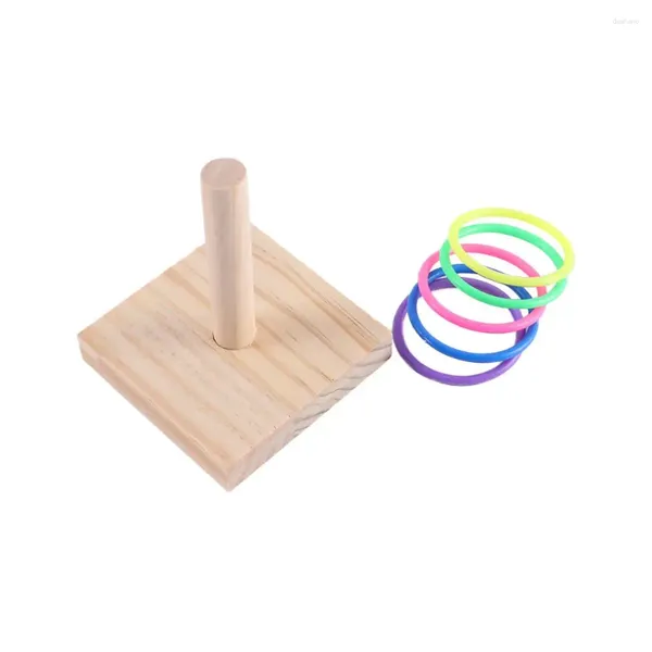 Otros suministros para pájaros Trucos Actividad Entrenamiento IQ Foraing Apilamiento de madera Anillo de color Juguetes Plataforma para loros Juguete para masticar Parque infantil