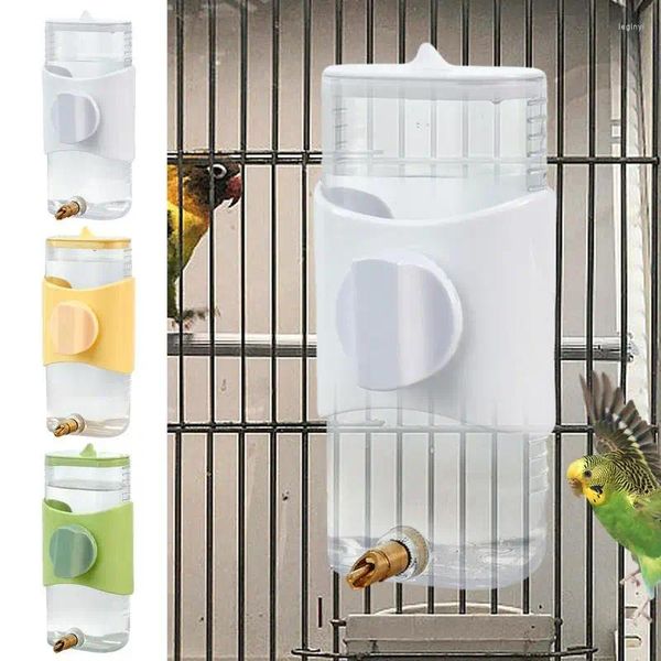 Otros suministros para pájaros Dispensador de agua Fuente para beber para loros portátil Reutilizable Alimentador automático grande Jaula para pájaros