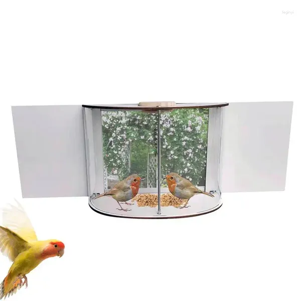 Autres fournitures d'oiseaux House Wild House Clear View Window Tray Facile Film dans Feed for Garden Patio Yard