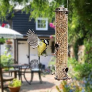 Otros suministros de aves alimentador colgante colgante tubular anti-rompina decoración de jardín al aire libre comederos bandeja para pájaros agua para mascotas alimentos duradero