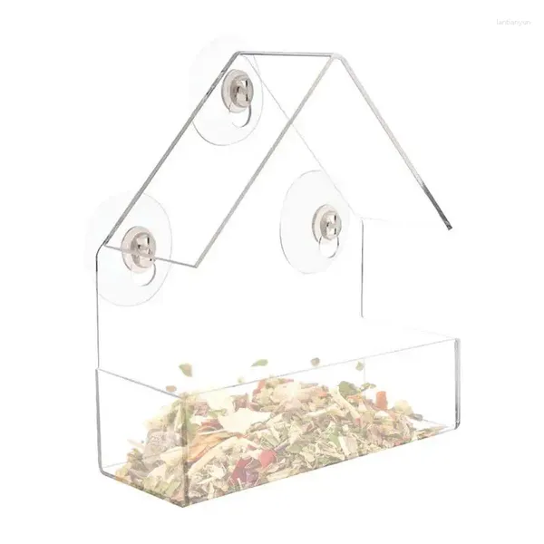 Otros suministros de aves alimentadores de ventanas alimentador de mascotas taza de succión de ventana