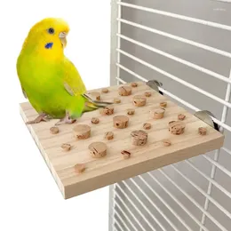 Autres fournitures d'oiseaux Platform de support en bois Rack PARROT PET PEDAL TOY