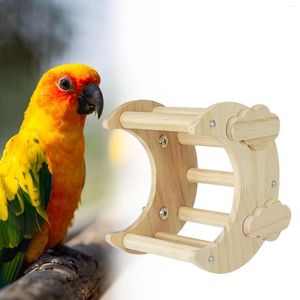 Autres fournitures d'oiseaux Perchoirs en bois Traning Moon House Hideout pour Chinchilla Macaws Hamster