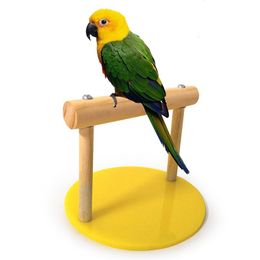 Andere vogels leveren houten huisdier staan ​​speelgoed papegaai swing kooi hout speelstandaard hamster tak zitplaatsen voor sz07
