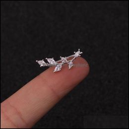 Autres Bijoux de Corps 1Pc Dépareillée Usine Oreille Cartilage Helix Piercing Clers Fleur Feuille Gecko Grimpeurs Cler Boucle D'oreille Année Cadeau Drop Delivery 2