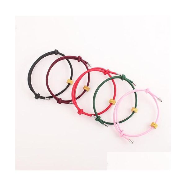 Otras pulseras 19 colores Encanto Salvavidas Engranaje de carburo de tungsteno Pulsera de cuerda elástica Ventana rota Escape de vidrio Mtifuncional Han Dhdem