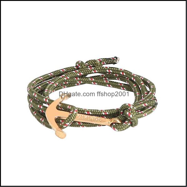 Andere Armbänder Charm Anker Armband für Männer Frauen Mti-Wrap Paracord Seil Armbänder Einstellbare Größe 6 Drop Lieferung 2021 Schmuck Dhse Dhwdv