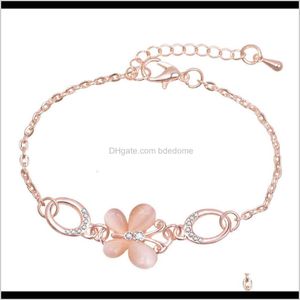 Autres Bracelets livraison directe 2021 bijoux en or Rose Simple fleur papillon femmes Bracelet coréen main bijouxz6G0 Dnkzu