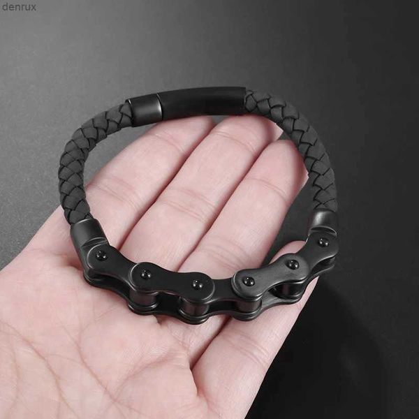 Autres bracelets Fashion Creative Design Chain de vélo Bracelets en cuir pour hommes