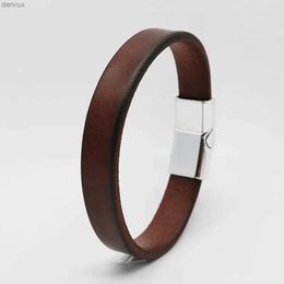 Andere armbanden Jiayiqi Vintage Echte lederen wikkel Koordmanchet Bracelet voor handpolspolsmannen vrouw Punk Bangle paar sieraden cadeau240415