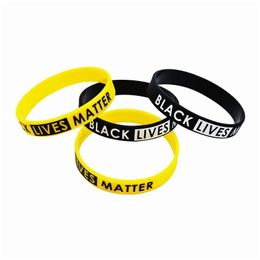 Autres bracelets Nouveau Black Lives Matter Bracelet Sile Caoutchouc Bracelet Bracelet Sport Bracelet Pour Hommes Femmes Cadeau Drop Deliv Dhgarden Dhi7J