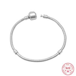 Andere armbanden originele 925 sterling zilveren rosé goud slangenketen diy armband sieraden voor vrouwen lang 16 cm-23 cm 8 size choice toer