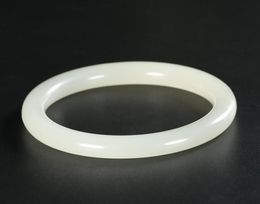 Andere armbanden verzenden certificaat natuurlijke xinjiang hetian witte jade 54 mm64 mm dunne armband elegante prinses moeder naar vriendin5984196