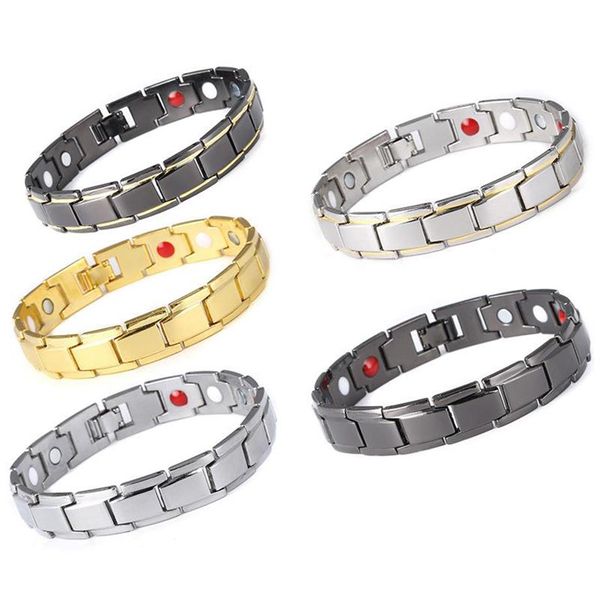 Autres bracelets Traitement Bracelet magnétique Santé Germanium Stretch Bijoux pour hommes et femmes Le cadeau Aimant en acier inoxydable Bra269V