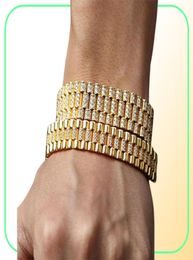 Autres bracelets Venregem Hip Hop Rock 925 argent sterling 1216 mm créé Moisanite Gemstone Luxury Men Chain Fine Jewelry Wholes 6233600