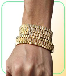 Autres bracelets Venregem Hip Hop Rock 925 argent sterling 1216 mm créé Moisanite Gemstone Luxury Men Chain Fine Jewelry Wholes7532588
