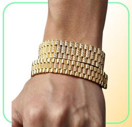 Autres bracelets Venregem Hip Hop Rock 925 argent sterling 1216 mm créé Moisanite Gemstone Luxury Men Chain Fine Jewelry Whars5504403