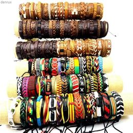 Autres bracelets en gros 20/30/50/100 / 200pcs bracelets en cuir vintage pour les hommes femmes artisanales à la mode bijoux de bijoux de fête