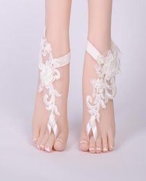Autres accessoires de mariée Mariage Bridal Anklet Dentelle Fleur Sandales aux pieds nus Bijoux de pied de plage pour la fête de demoiselle d'honneur 7236049