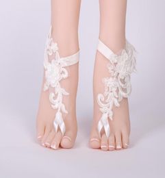 Autres accessoires de mariée Mariage Bridal Anklet Dentelle Fleur Sandales aux pieds nus Bijoux de pied de plage pour la fête de demoiselle d'honneur 5167148