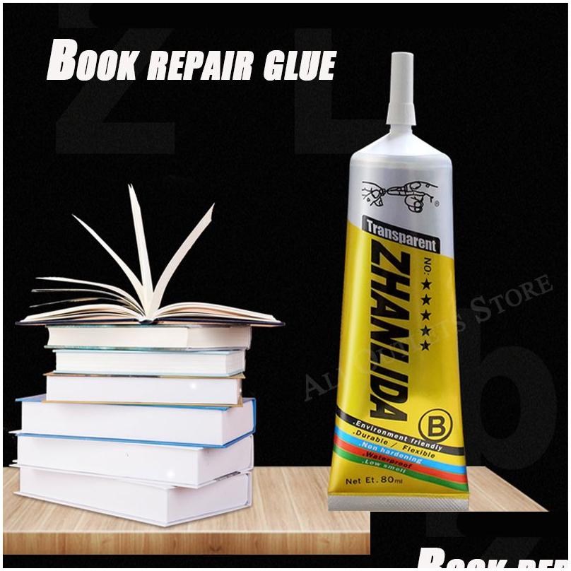 Other Building Supplies Book Binding Glue For Repair Paper Products Paste Er Damaged Spine Degumming Data Student Library Drop Deliv Dhk8L