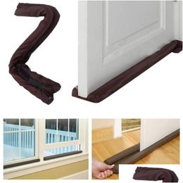 Andere bouwbenodigdheden Home Door Twin Draft Dodger Guard Stopper Energy Saving Protector Stofdicht Doorstop Window Dh0799 Drop Deli Dhpgr