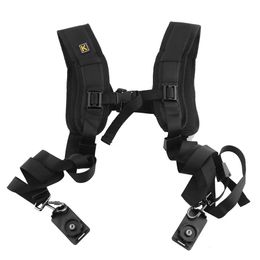 Otros productos de cámara Negro Doble cámara dual Correa para el hombro Cinturón de eslinga Ajuste rápido del cinturón de eslinga para accesorios de cámaras digitales DSLR 231114