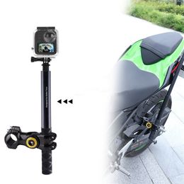 Autres produits de caméra Moto Vélo Guidon Montage Réglage Selfie Stick Vélo Monopode pour GoPro 11 10 9 DJI Insta360 One X3 R Accessoire l230823