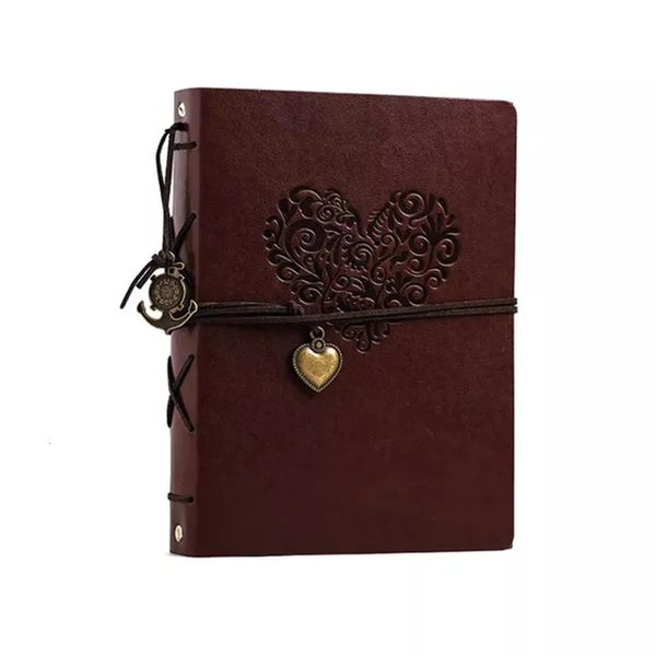 Autres produits pour appareils photo Po Album Vintage en cuir Scrapbook Invité de mariage DIY Souvenirs Livre rechargeable Pages noires Cadeau d'anniversaire Cadeau d'anniversaire 231114