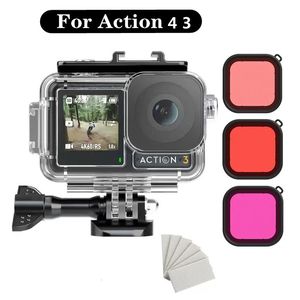 Autres produits de caméra Sous-marine 45M Boîtier étanche Boîtier de plongée Coque de protection pour DJI OSMO Action 4 3 Accessoires de caméra 230920