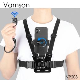 Otros productos de cámara Correa para el pecho Vamson Soporte para teléfono giratorio para iPhone Soporte para cinturón inteligente Hero 10 9 8 Insta360 Dji 230825