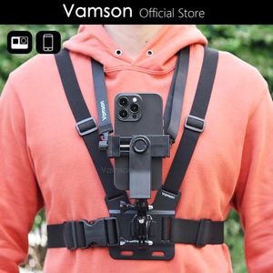 Other Camera Products Vamson Smartphone Chest Strap Stand 360 Rotatable Cell Phone Holder Mount Adapter for Moblie Phones Stander 231216