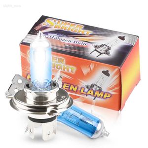 Otras luces del coche 1 H4 55W 60W halógeno 6000K bombilla de luz alta y baja para coche P43T 6000K 12V xenón blanco 9003 lámpara L204