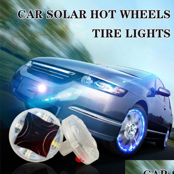 Autres lumières de voiture 1 pc pneu de vélo lumière moto vae 15 types de modes clignotants lampe de décoration de roue LED solaire livraison directe mob dhcix
