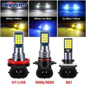 Autres lumières de voiture 1 ampoule LED antibrouillard de voiture stroboscopique prise d'origine 9005 9006 H27 881 H9 H8 H11 lumière automatique avertissement de marche DRL lumière de conduite L204
