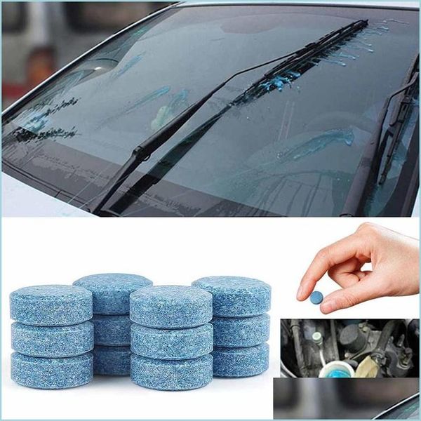 Otras luces del coche 100 unids 1Pcis4L Agua Coche Parabrisas Vidrios Lavadora de vidrio Limpiador de ventanas Compacto Efervescente Tableta Detergente Acceso DHVJH