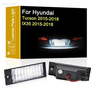 Autres lumières de voiture 12V LED lumière numérique pour Tucson moderne IX35 2015 2016 2017 2018 lampe de plaque d'immatriculation blanche assemblyL204
