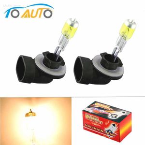 Autres feux de voiture 2PCS 881 894 H27 Ampoule halogène 27W Lampe antibrouillard 12V Source de lumière de voiture Jaune AmberL204