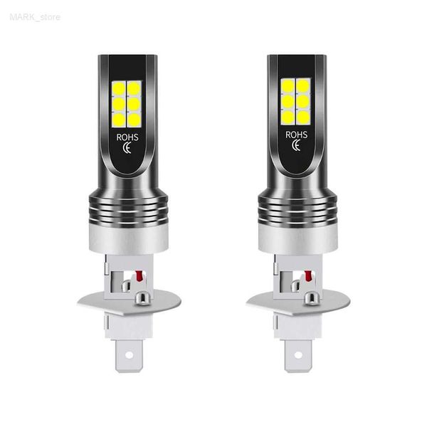 Autres feux de voiture 2pcs H1 ampoule antibrouillard DEL H4 H3 H7 H8 H9 H11 9005 9006 LED phares de voiture 4800LM feux de circulation à traction avant automatique 12V 24V 80WL204