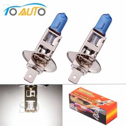 Autres feux de voiture 2pcs H1 ampoule halogène de brouillard blanc ultra brillant 55W phares de voiture avec boîte de vente au détail source de lumière de voiture en forme de voiture parking lotL204