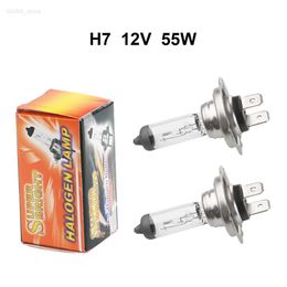 Autres lumières de voiture 2pcs H7 12V 55W Ampoule de voiture halogène Ampoule de voiture 4300K 6000K Prix usine Style de voiture Accessoires de lumière de stationnementL204