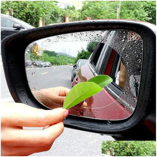 Otras luces de coche 2 piezas espejo retrovisor película protectora ventana antiniebla transparente a prueba de lluvia vista trasera accesorios suaves con entrega de gota Dhctr