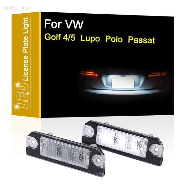 Otras luces del coche para Volkswagen Golf 4 91-05 Golf 5 03-08 Lupo 98-05 Polo 01-09 Passport 05-10 Lámpara de placa de matrícula blanca AsambleaL204