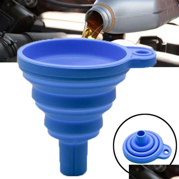 Otros cuidados Herramientas de limpieza Motor Embudo Coche Sile Líquido Lavadora Cambio de fluido Plegable Aceite portátil Gasolina Gota Entrega Móviles Motorc DHWVD