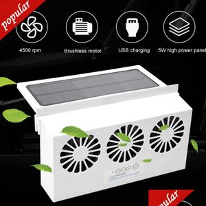 Andere zorgreinigingsgereedschap Nieuwe USB -uitlaat Mini -ventilator Radiator Super Mute koeler voor autoraam Solar Powered Air Vent Cool Ventilation D OTAP5